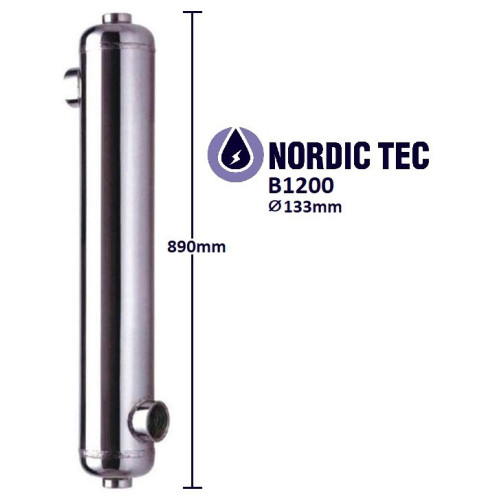 Échangeur de chaleur pour piscine / Shell&Tube INOX - B1200 352kW