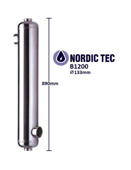Échangeur de chaleur pour piscine / Shell&Tube INOX - B1200 352kW
