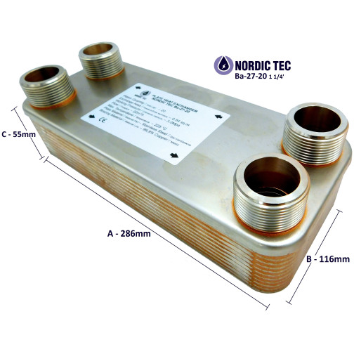 echangeur de chaleur avec eau - Nordic Tec Ba-27-20