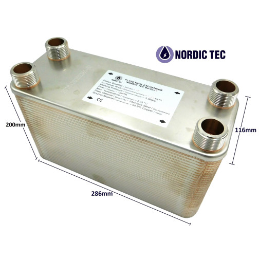 Échangeur de chaleur à plaques Nordic Ba-27-80 1 1/4" 450 kW