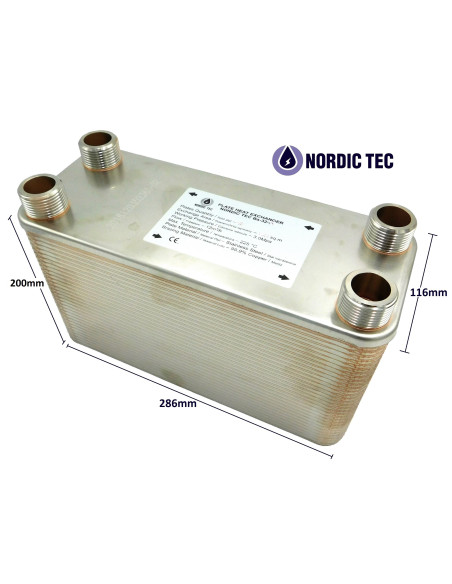 Échangeur de chaleur à plaques Nordic Ba-27-80 1 1/4" 450 kW