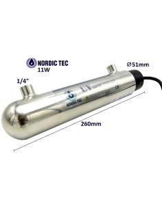 Stérilisateur UV pour eau avec la lampe UVC Philips TUV 11W 1GPM