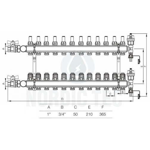 collecteur plancher chauffant schema 12