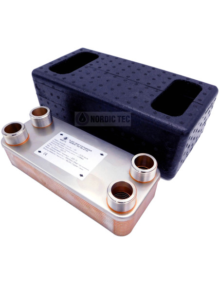 echangeur de chaleur avec eau chaude + isolation