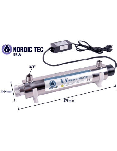 Stérilisateur UV d'eau domestique 12 GPM