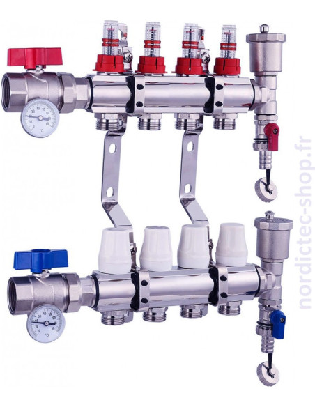 collecteur de chauffage central pour 4 circuits - au sol NORDIC TEC