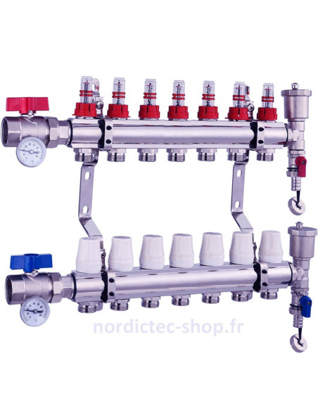 nordic tec collecteur plancher chauffant france 7 circuits