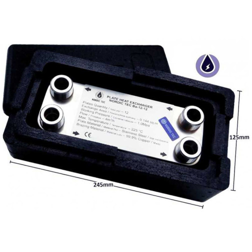 Echangeur de chaleur + isolation Ba-12-20 3/4