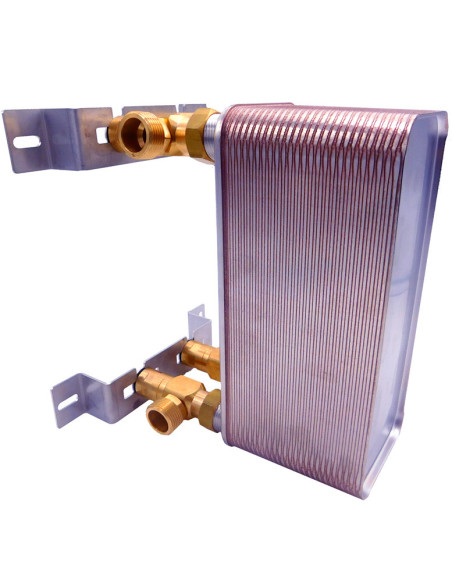 Échangeur de chaleur à plaques Nordic Ba-32-90 1" 500kW + supports