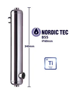 Échangeur de chaleur en TITANE Nordic Tec B55-Ti 16 kW piscines