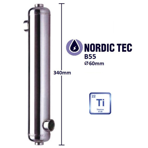 Échangeur de chaleur en TITANE Nordic Tec B55-Ti 16 kW piscines