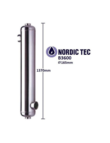 Échangeur de chaleur pour piscine / Shell&Tube INOX - B3600 1060kW