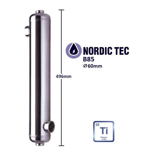 Échangeur de chaleur piscine TITANE Nordic Tec B85-Ti 25kW