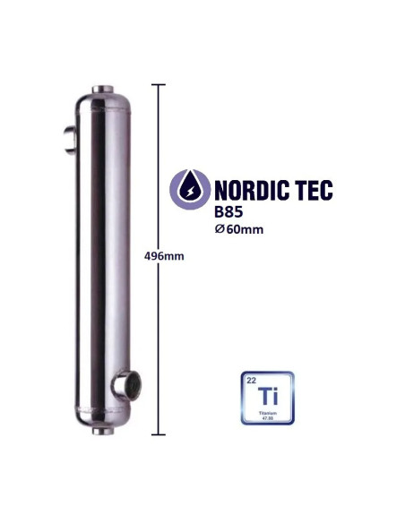 Échangeur de chaleur piscine TITANE Nordic Tec B85-Ti 25kW