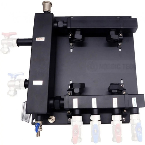 Bouteille de découplage-collecteur - séparateur pour 2 circuits | 180mm