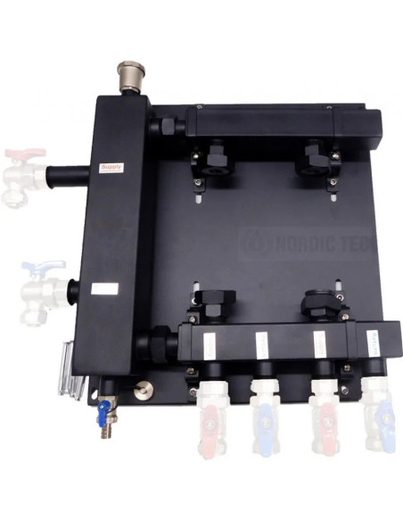 Bouteille de découplage-collecteur - séparateur pour 2 circuits | 180mm