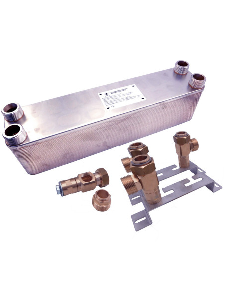 Échangeur thermique à plaques pompe a chaleur 30 kW monoblock 5/4