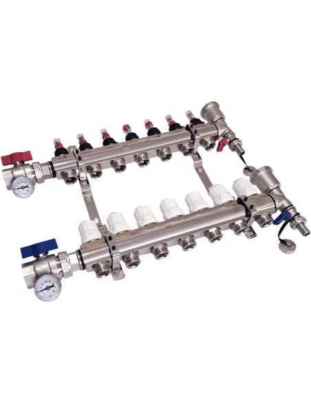 collecteur plancher chauffant 7 circuits Nordic Tec FR9