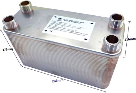 Échangeur de chaleur pour pompe à chaleur monobloc de 16 kW Nordic Tec Ba-32-70
