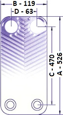 Échangeur gaz-liquide Ba-68-fréon plaque